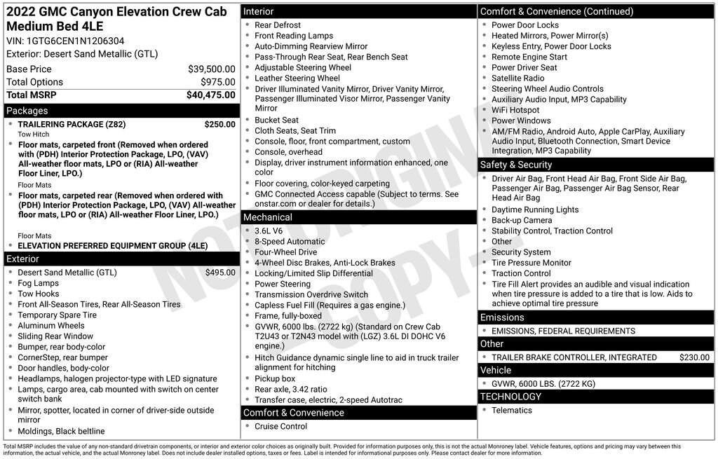 used 2022 GMC Canyon car, priced at $31,499