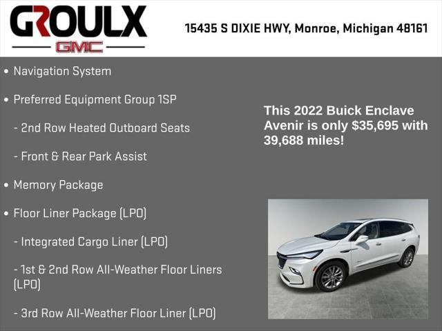 used 2022 Buick Enclave car, priced at $35,395