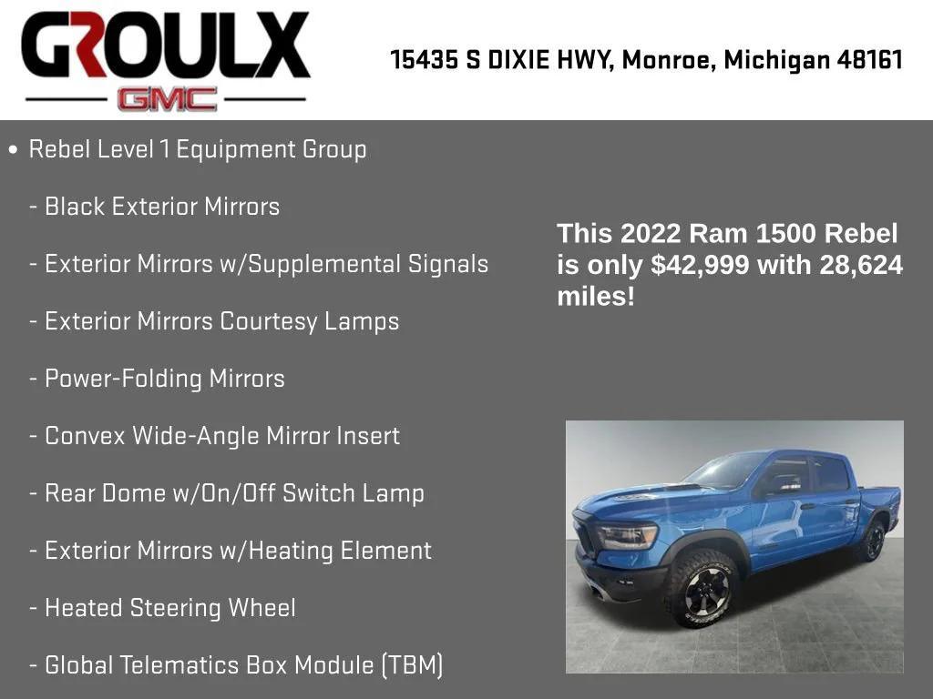 used 2022 Ram 1500 car, priced at $42,999