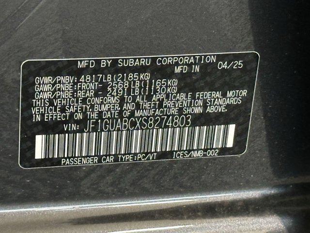 new 2025 Subaru Impreza car, priced at $26,883