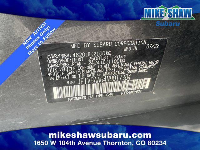 used 2022 Subaru WRX car, priced at $26,932