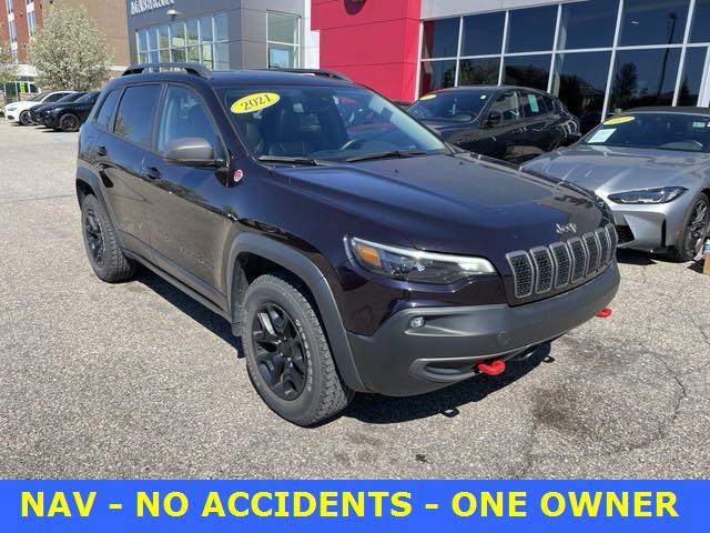 used 2021 Jeep Cherokee car, priced at $28,500