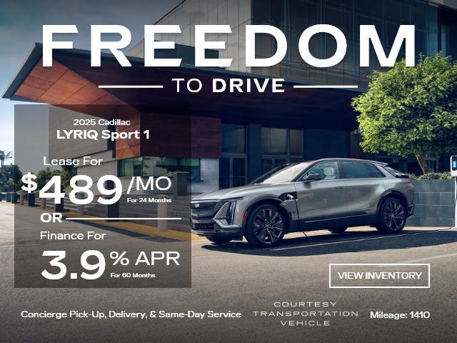 new 2025 Cadillac LYRIQ car, priced at $55,995