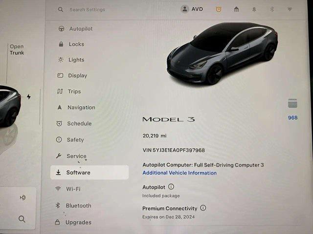 used 2023 Tesla Model 3 car, priced at $27,596