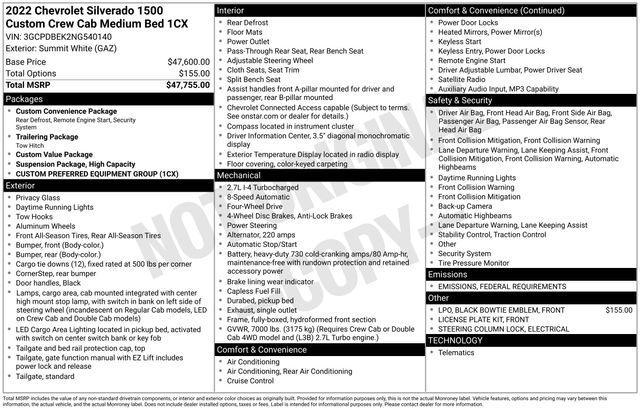 used 2022 Chevrolet Silverado 1500 car, priced at $30,000