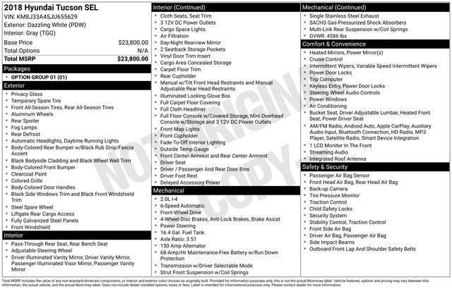 used 2018 Hyundai Tucson car, priced at $10,015