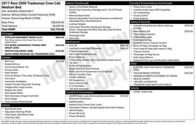 used 2017 Ram 2500 car, priced at $17,000