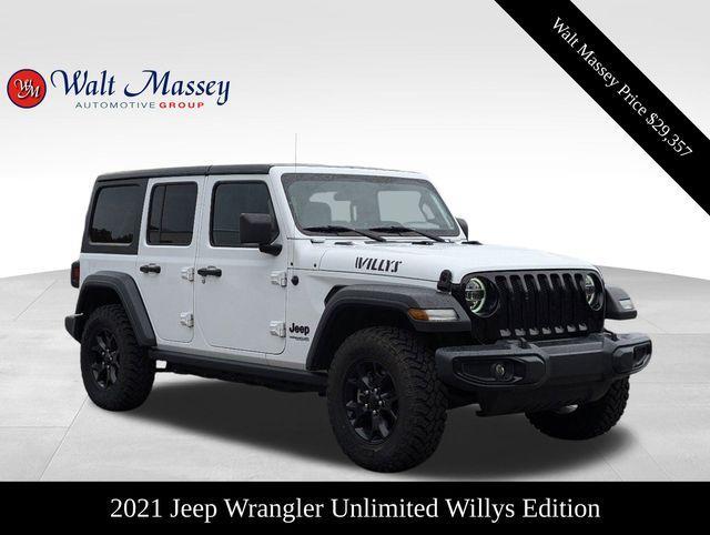 used 2021 Jeep Wrangler Unlimited car, priced at $29,357