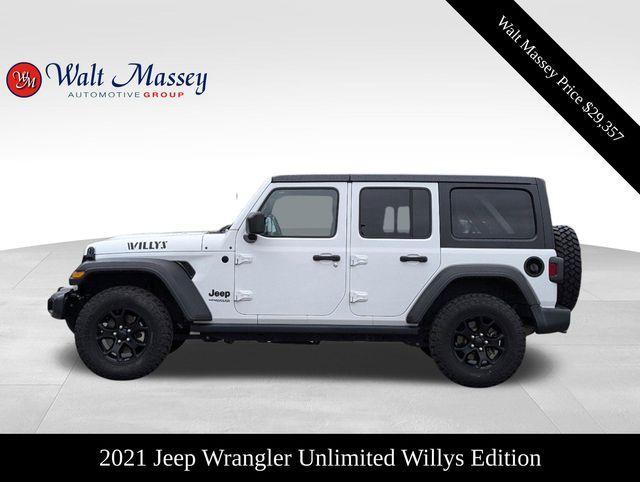 used 2021 Jeep Wrangler Unlimited car, priced at $29,357