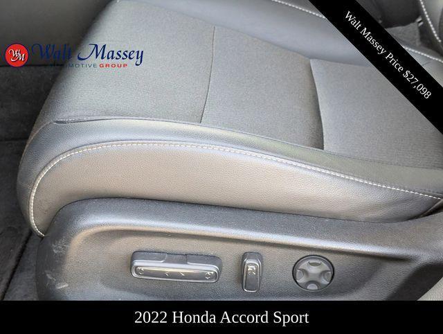 used 2022 Honda Accord car, priced at $27,098