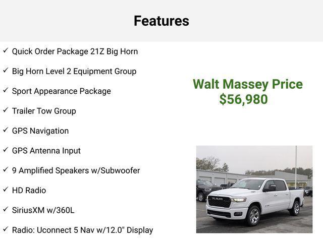 new 2025 Ram 1500 car, priced at $56,980