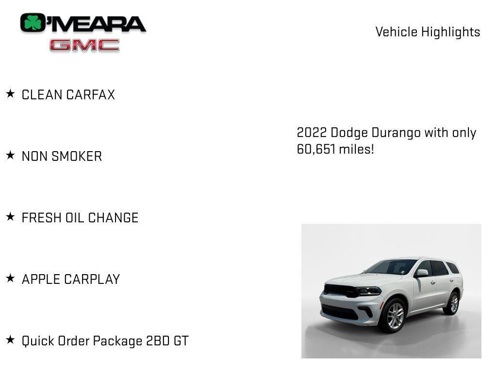 used 2022 Dodge Durango car, priced at $26,998