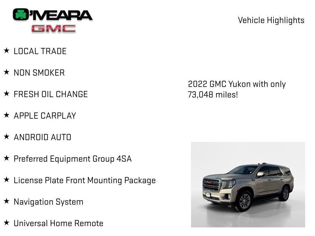 used 2022 GMC Yukon car, priced at $45,583