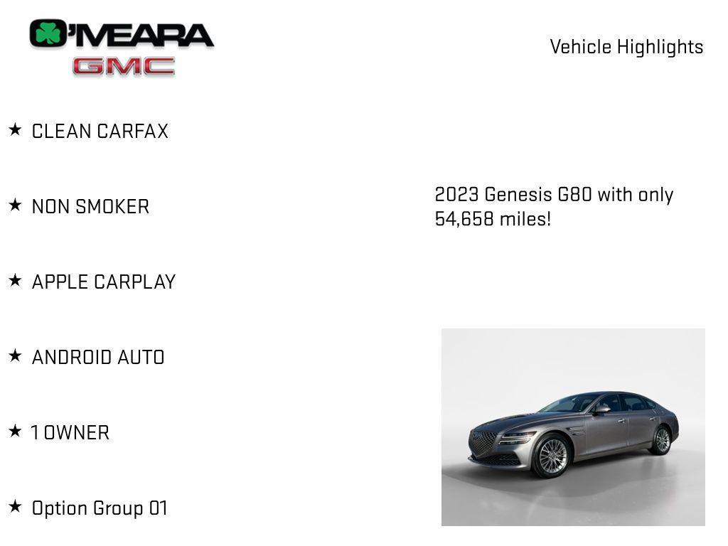 used 2023 Genesis G80 car, priced at $30,685
