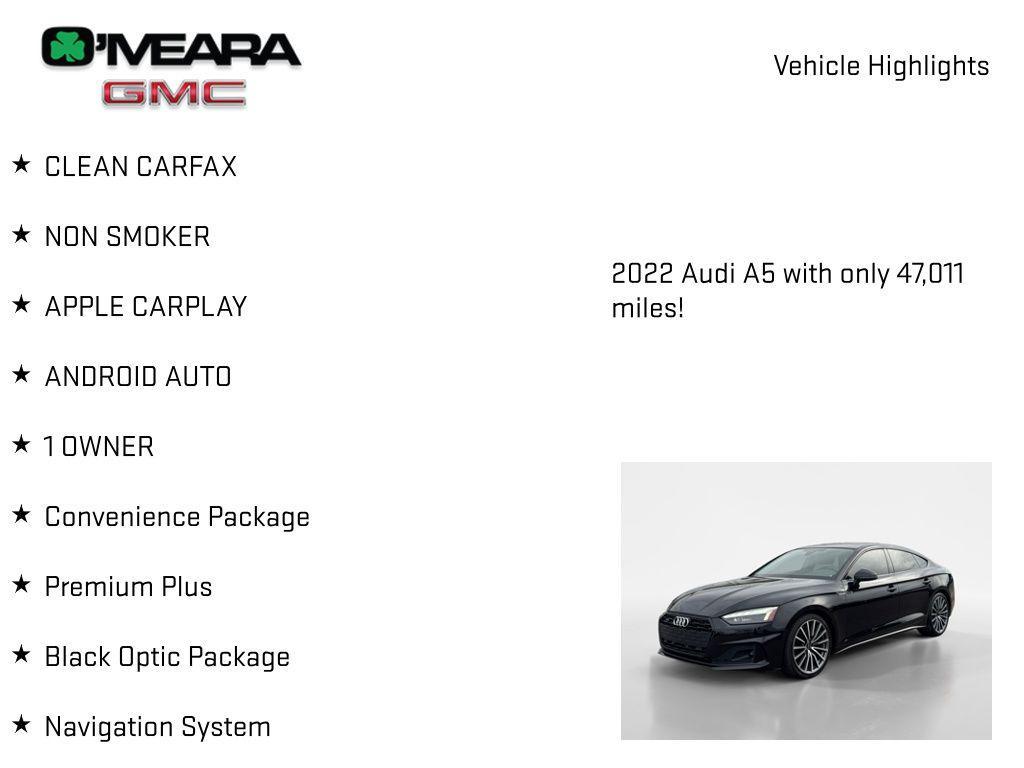 used 2022 Audi A5 Sportback car, priced at $28,694