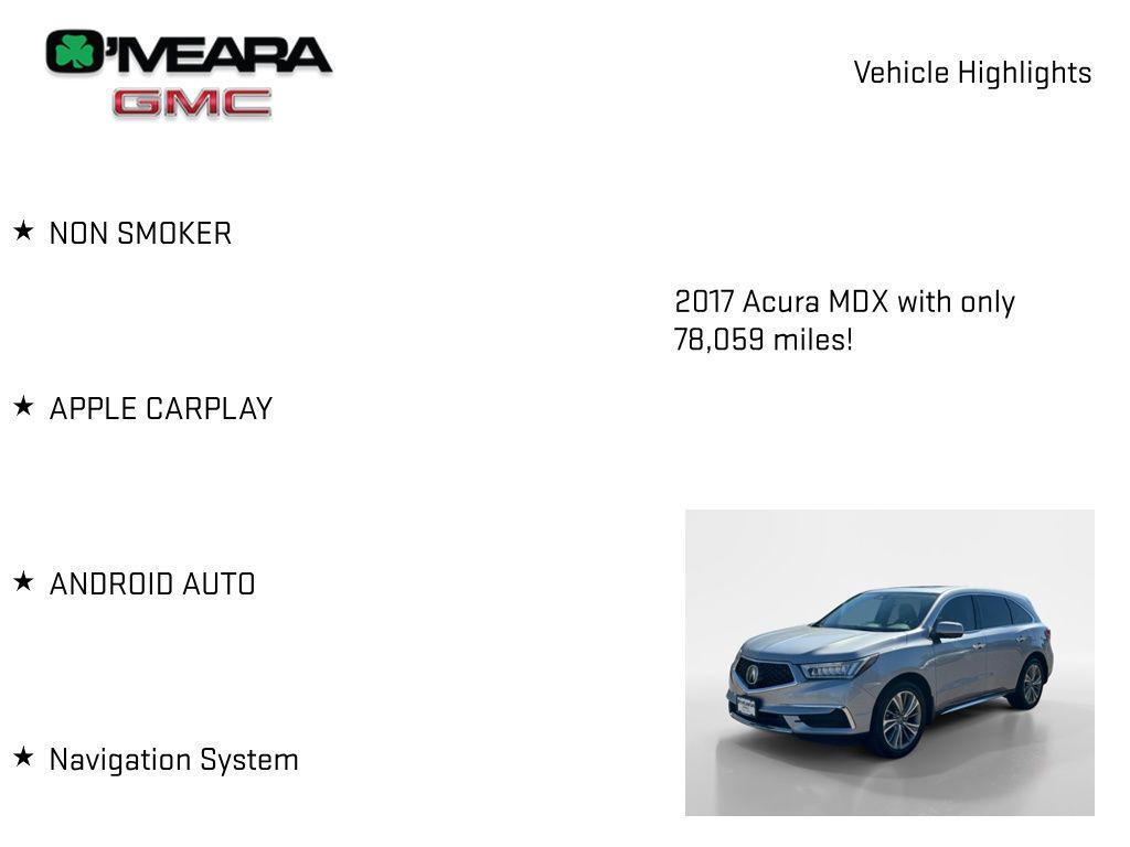 used 2017 Acura MDX car, priced at $18,474