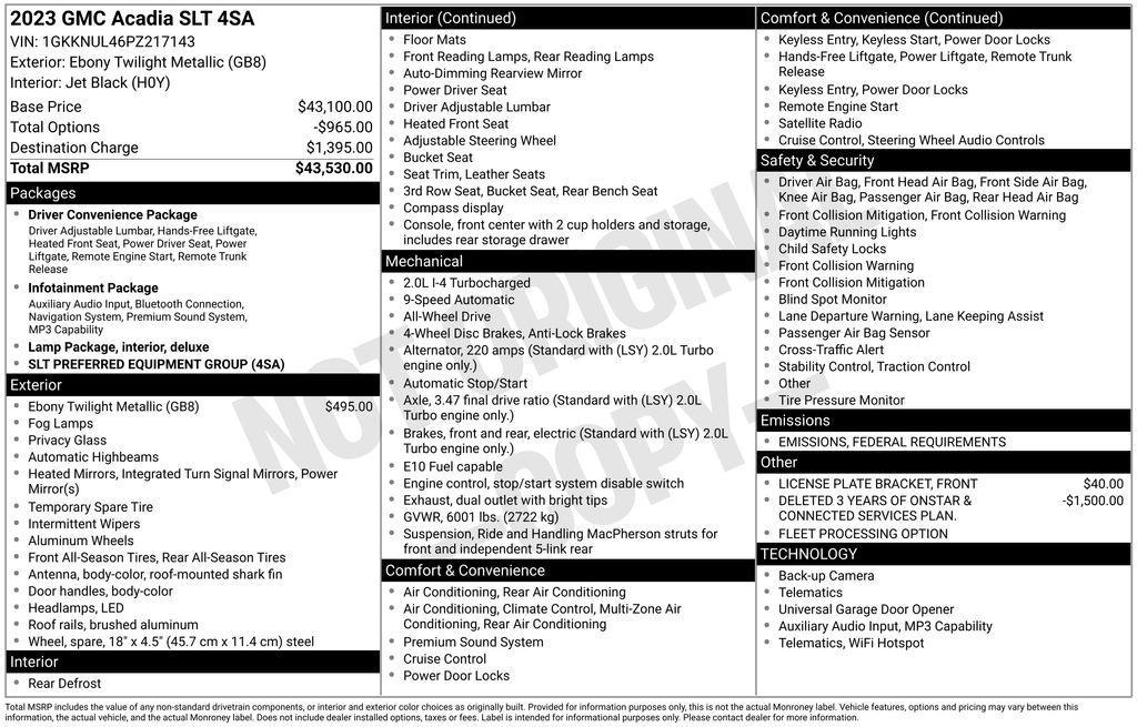 used 2023 GMC Acadia car, priced at $27,437