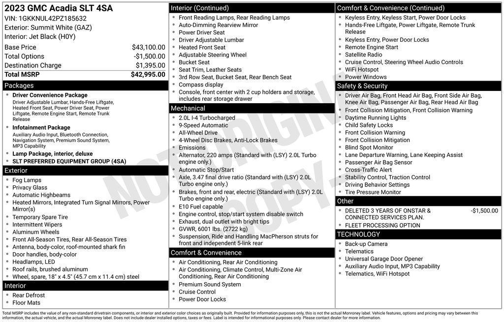 used 2023 GMC Acadia car, priced at $25,398