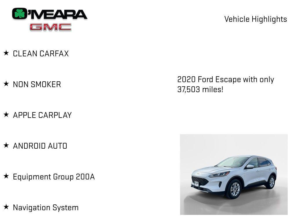 used 2020 Ford Escape car, priced at $16,899