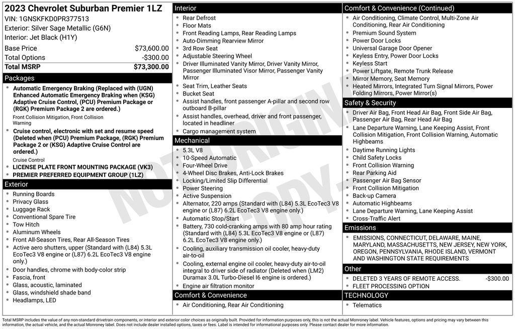 used 2023 Chevrolet Suburban car, priced at $49,988