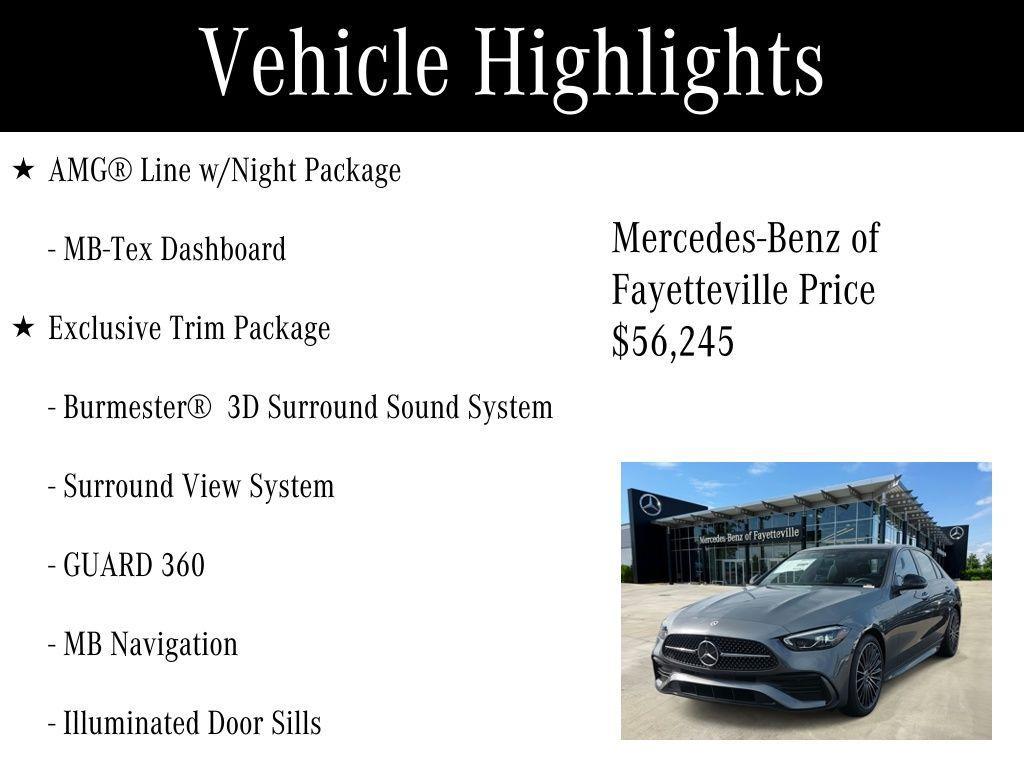 used 2024 Mercedes-Benz C-Class car, priced at $56,245