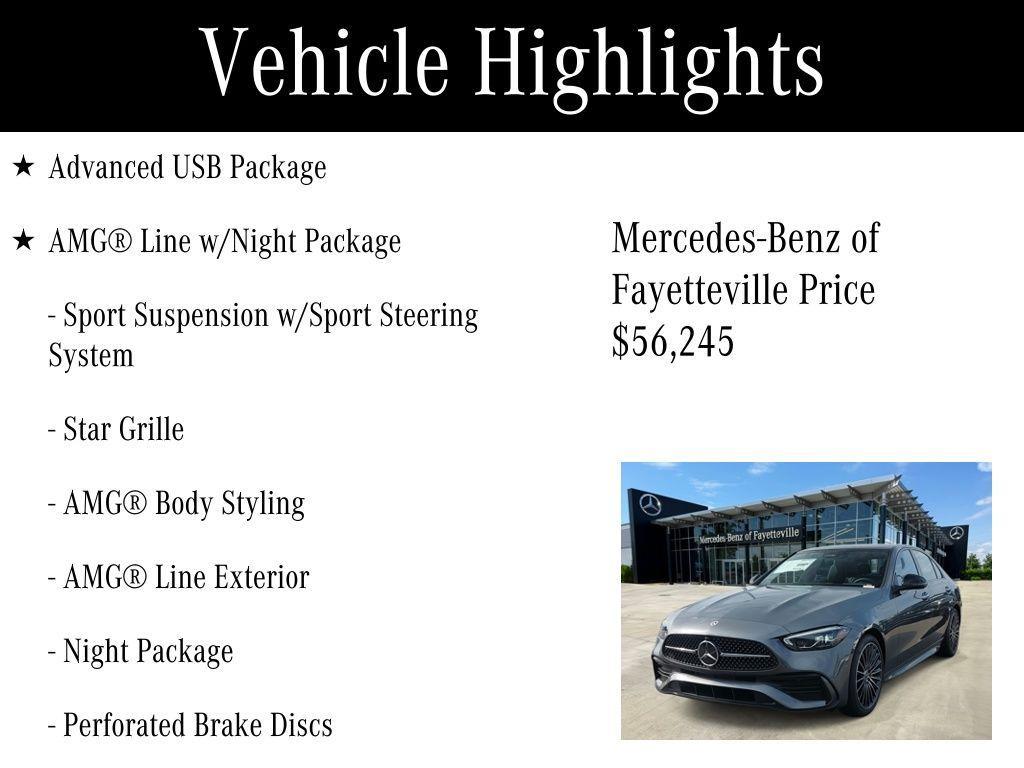 used 2024 Mercedes-Benz C-Class car, priced at $56,245