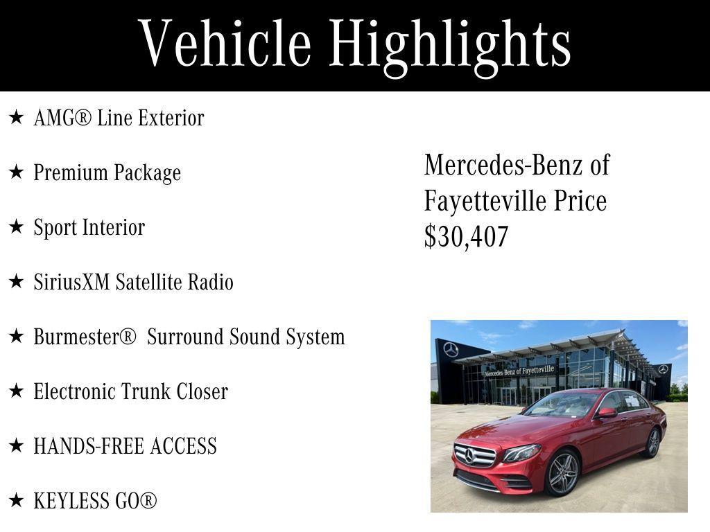 used 2019 Mercedes-Benz E-Class car, priced at $30,407