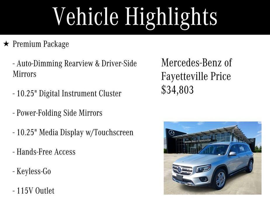 used 2023 Mercedes-Benz GLB 250 car, priced at $34,803