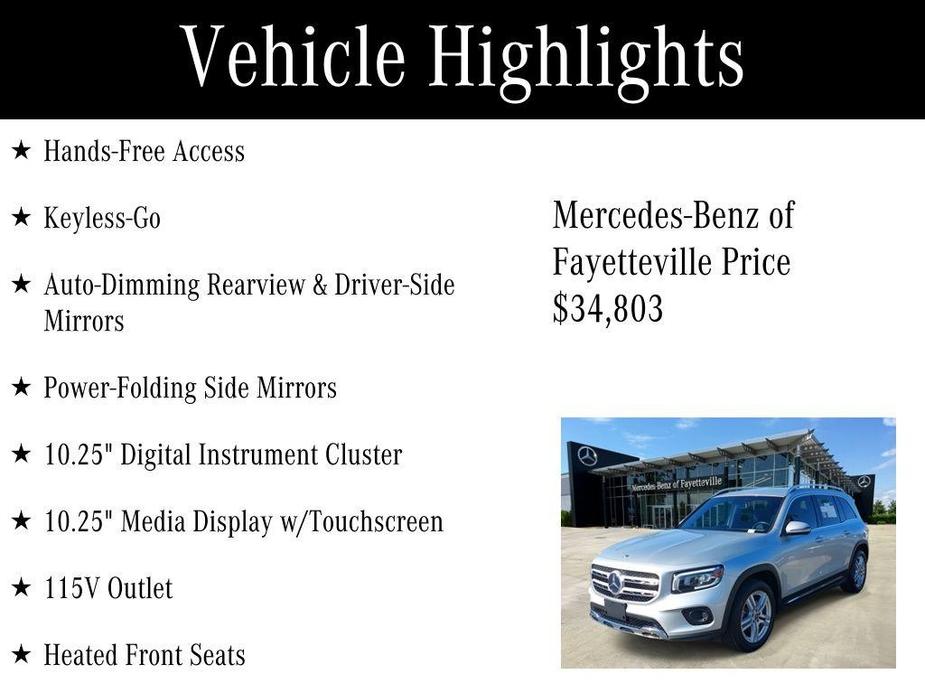 used 2023 Mercedes-Benz GLB 250 car, priced at $34,803