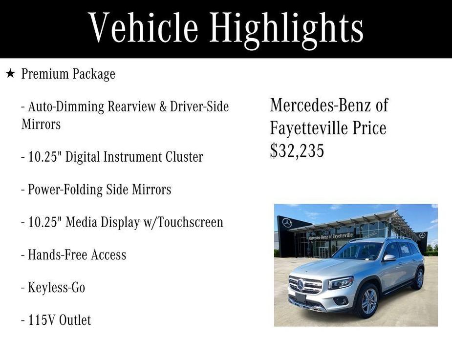 used 2023 Mercedes-Benz GLB 250 car, priced at $32,235