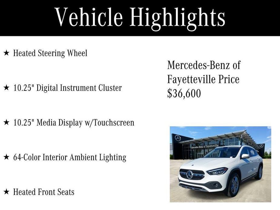 used 2023 Mercedes-Benz GLA 250 car, priced at $36,600