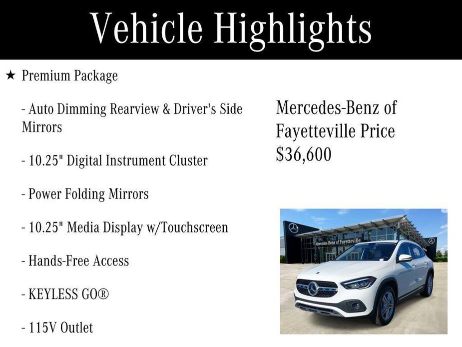 used 2023 Mercedes-Benz GLA 250 car, priced at $36,600