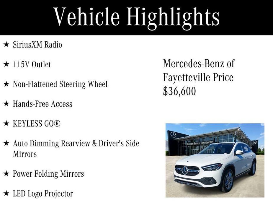 used 2023 Mercedes-Benz GLA 250 car, priced at $36,600