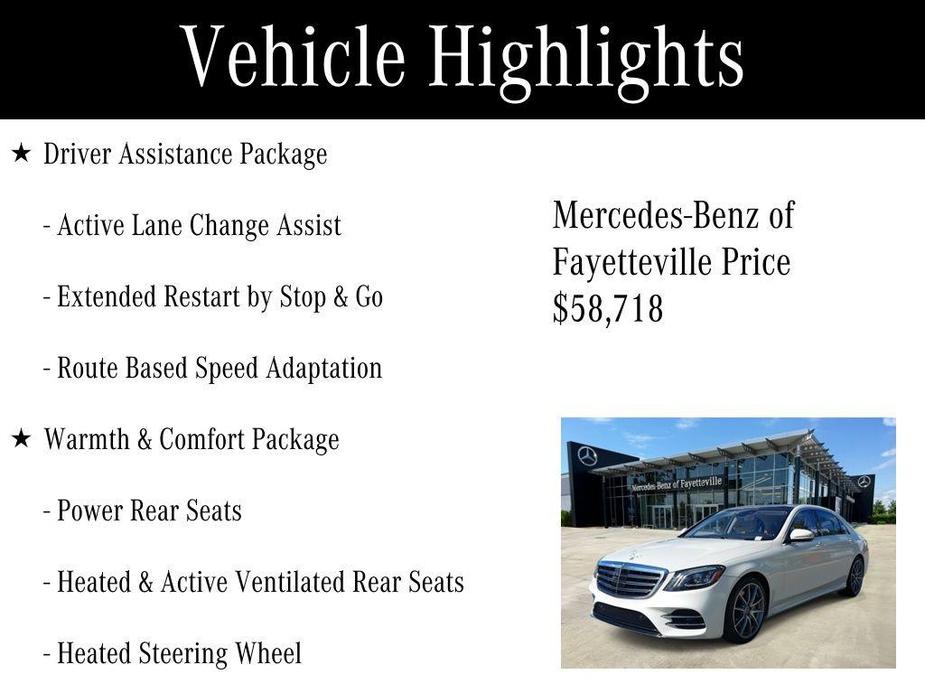 used 2020 Mercedes-Benz S-Class car, priced at $58,718