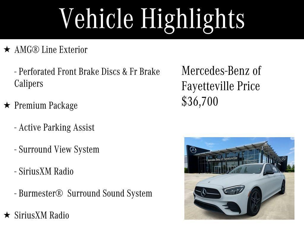 used 2021 Mercedes-Benz E-Class car, priced at $36,700