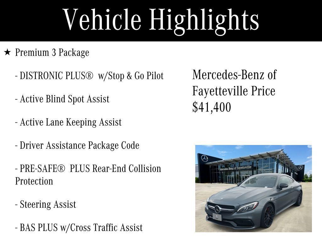 used 2017 Mercedes-Benz AMG C 63 car, priced at $41,400