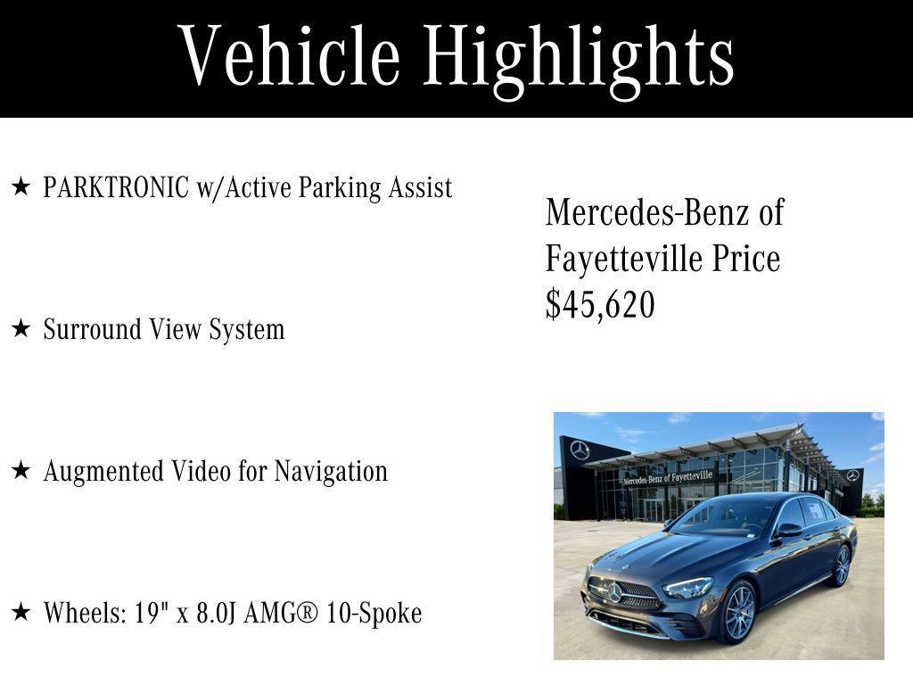 used 2023 Mercedes-Benz E-Class car, priced at $45,620