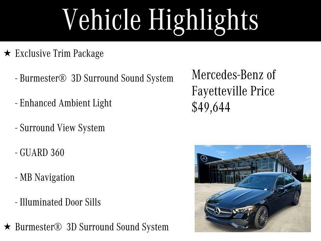 used 2025 Mercedes-Benz C-Class car, priced at $49,644