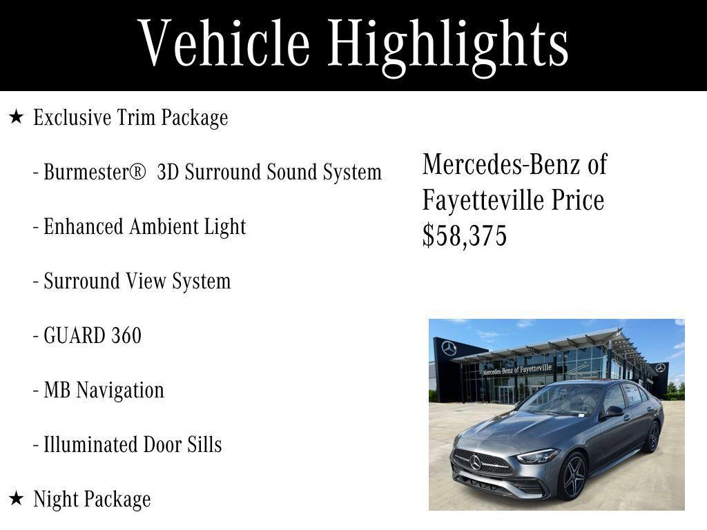 used 2025 Mercedes-Benz C-Class car, priced at $58,375