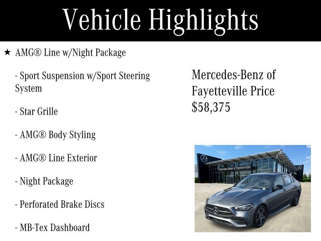 used 2025 Mercedes-Benz C-Class car, priced at $58,375