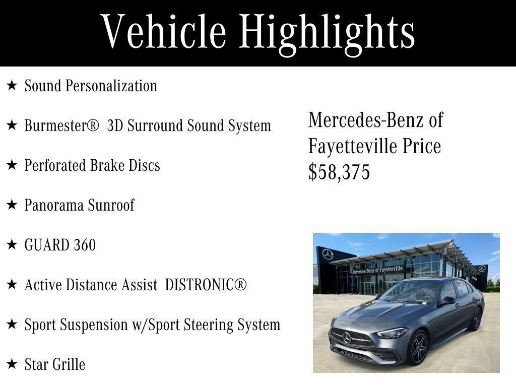 used 2025 Mercedes-Benz C-Class car, priced at $58,375
