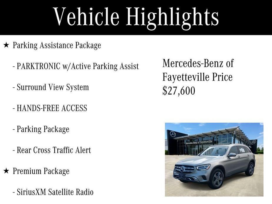 used 2020 Mercedes-Benz GLC 300 car, priced at $27,600