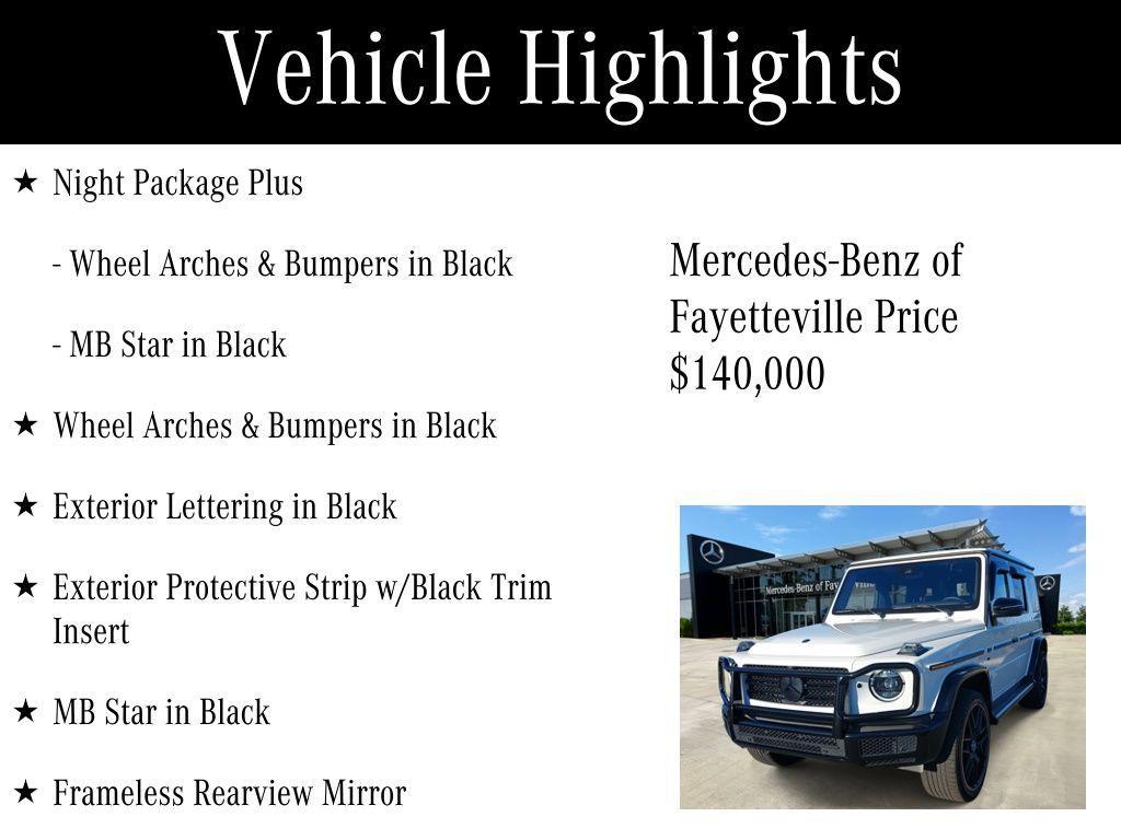 used 2023 Mercedes-Benz G-Class car, priced at $140,000