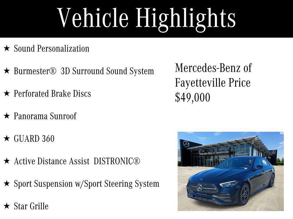 used 2024 Mercedes-Benz C-Class car, priced at $49,000