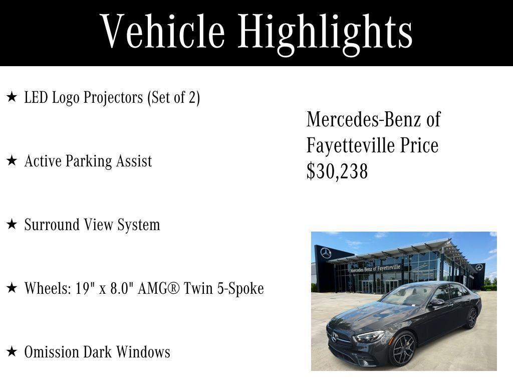 used 2021 Mercedes-Benz E-Class car, priced at $30,238