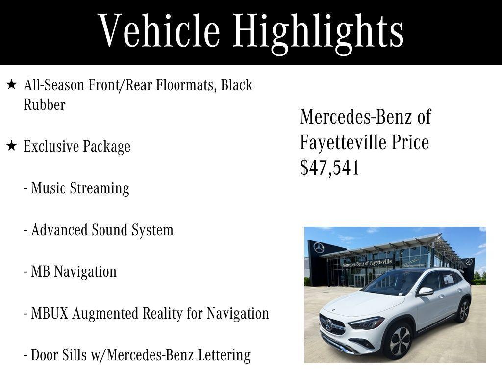used 2025 Mercedes-Benz GLA 250 car, priced at $47,541