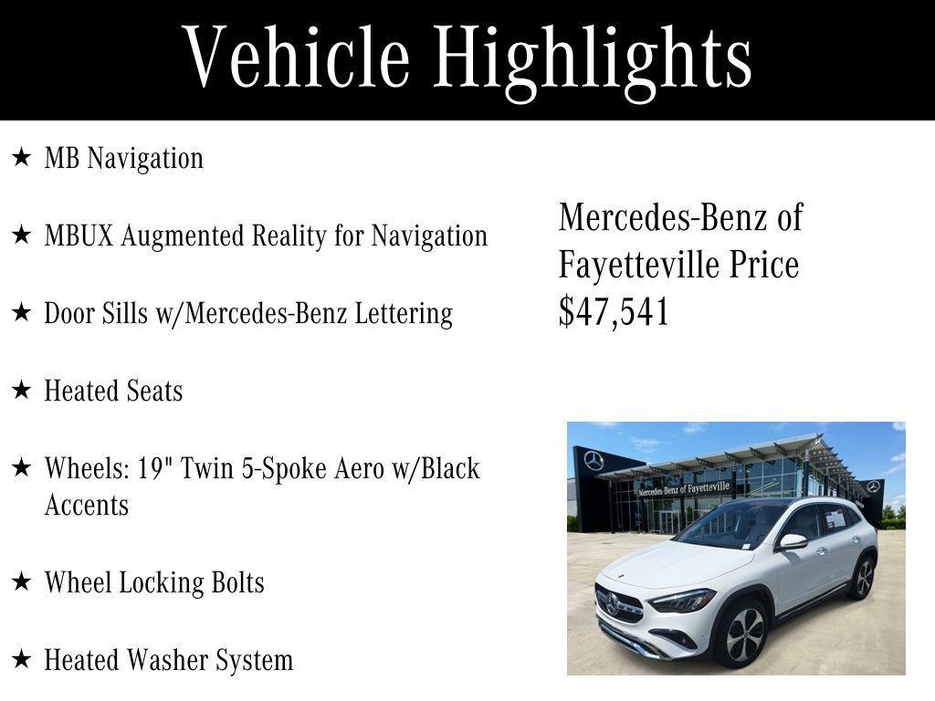 used 2025 Mercedes-Benz GLA 250 car, priced at $47,541