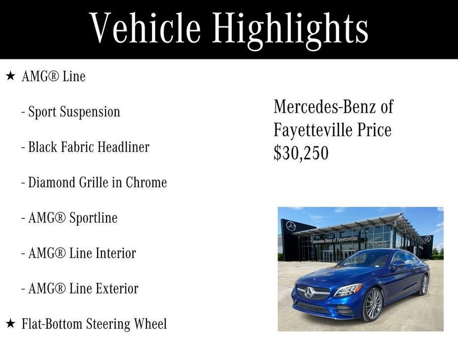 used 2020 Mercedes-Benz C-Class car, priced at $30,250