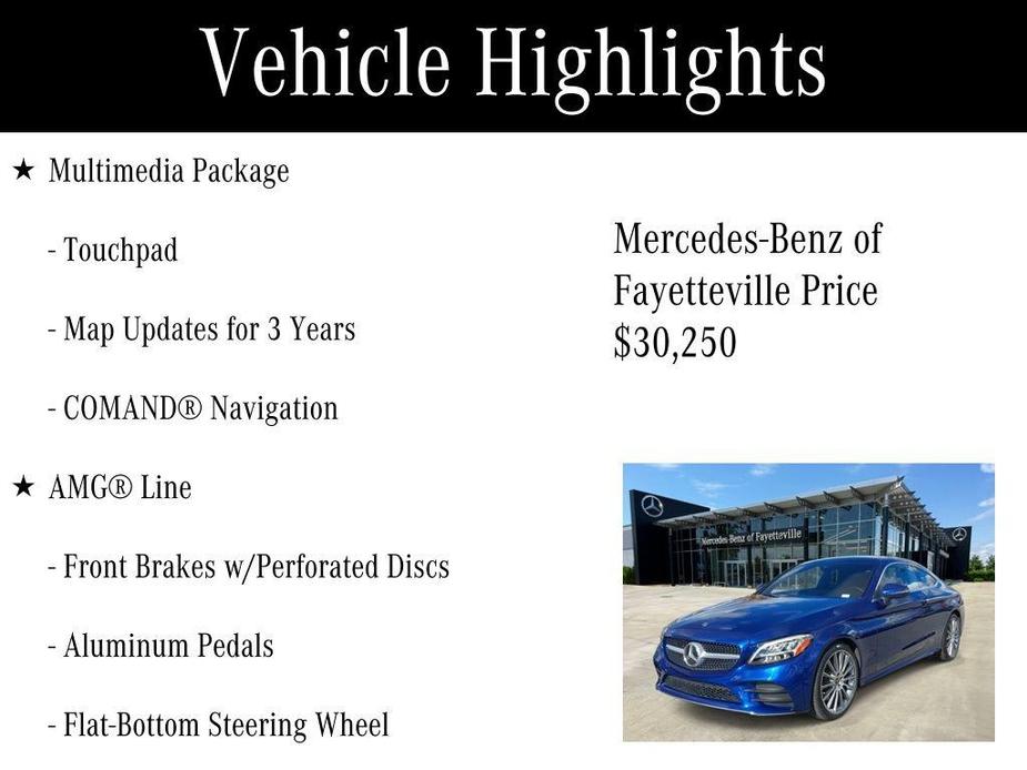 used 2020 Mercedes-Benz C-Class car, priced at $30,250