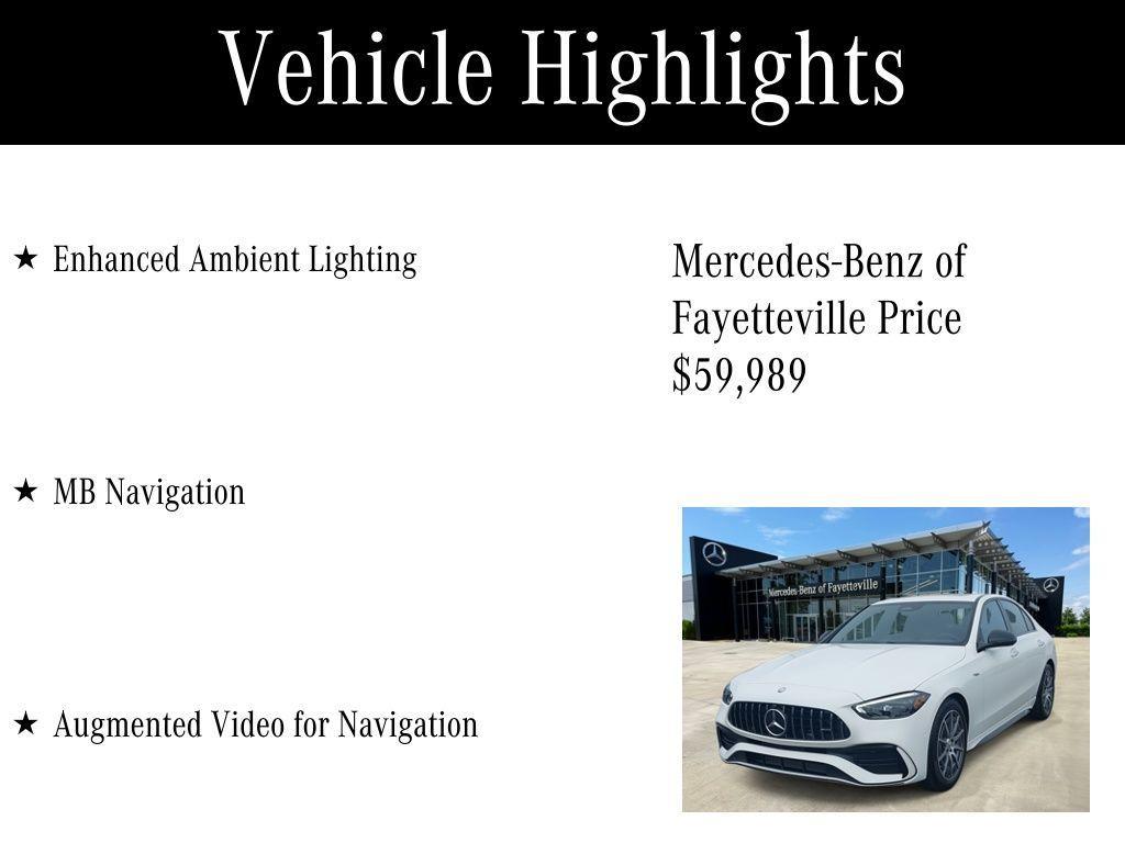 used 2025 Mercedes-Benz AMG C 43 car, priced at $59,989